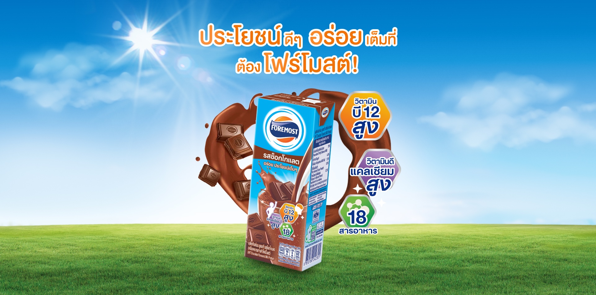 ประโยชน์ของนมช็อกโกแลต