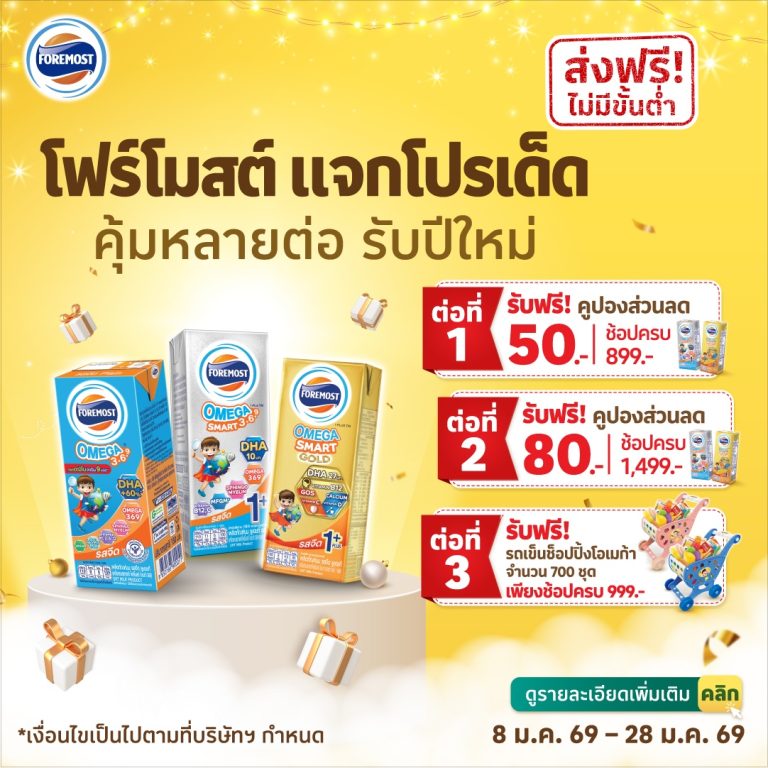 ประกาศรายชื่อ "โปรเด็ด โฟร์โมสต์ ลดทุกวัน คุ้มหลายต่อ"